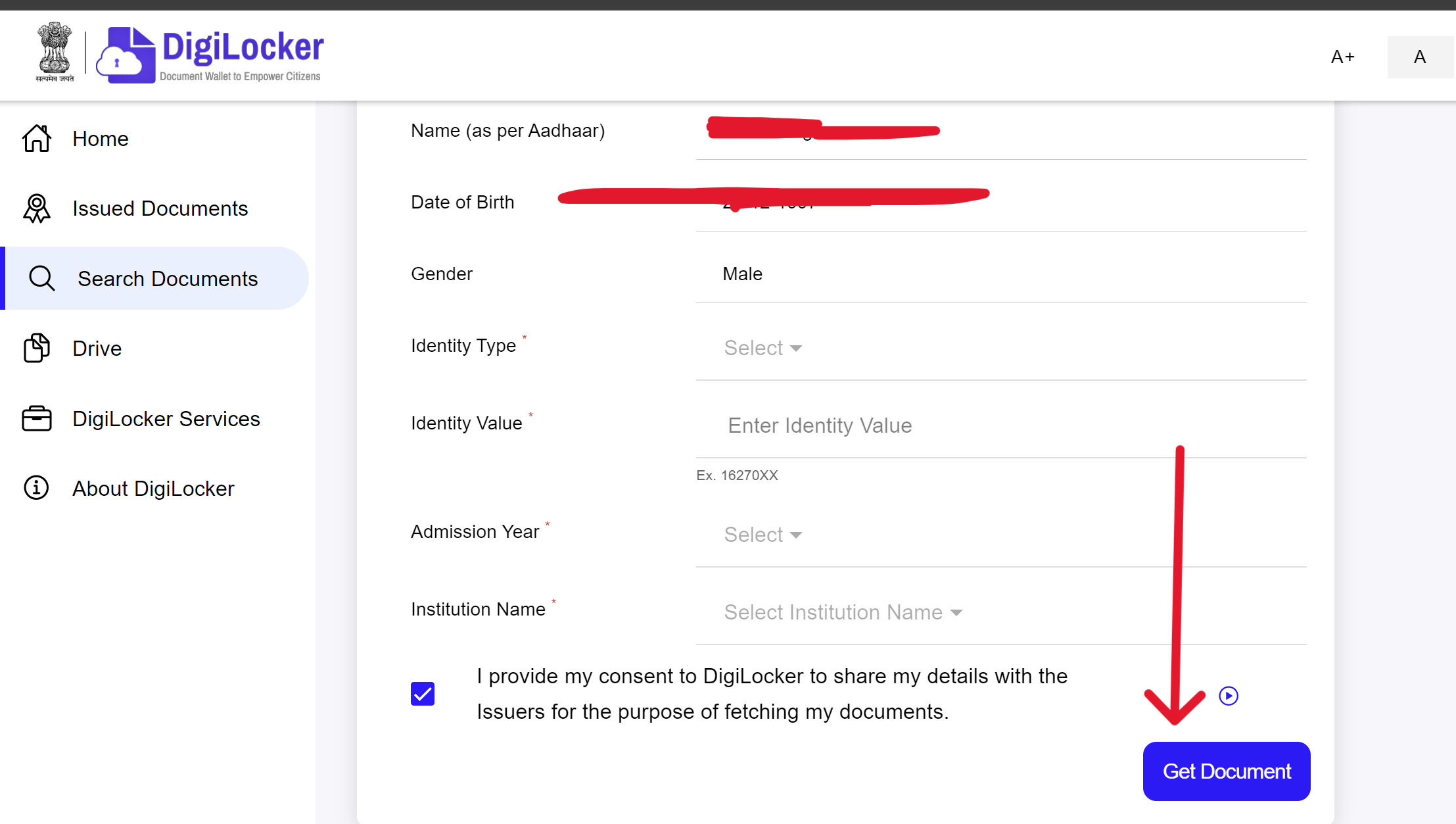 Create ABC Through DigiLocker