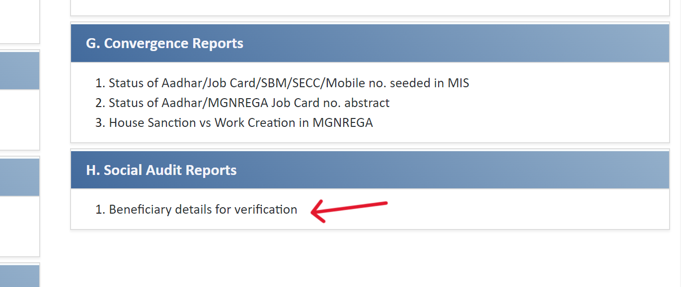 click on Beneficiary details for verification option