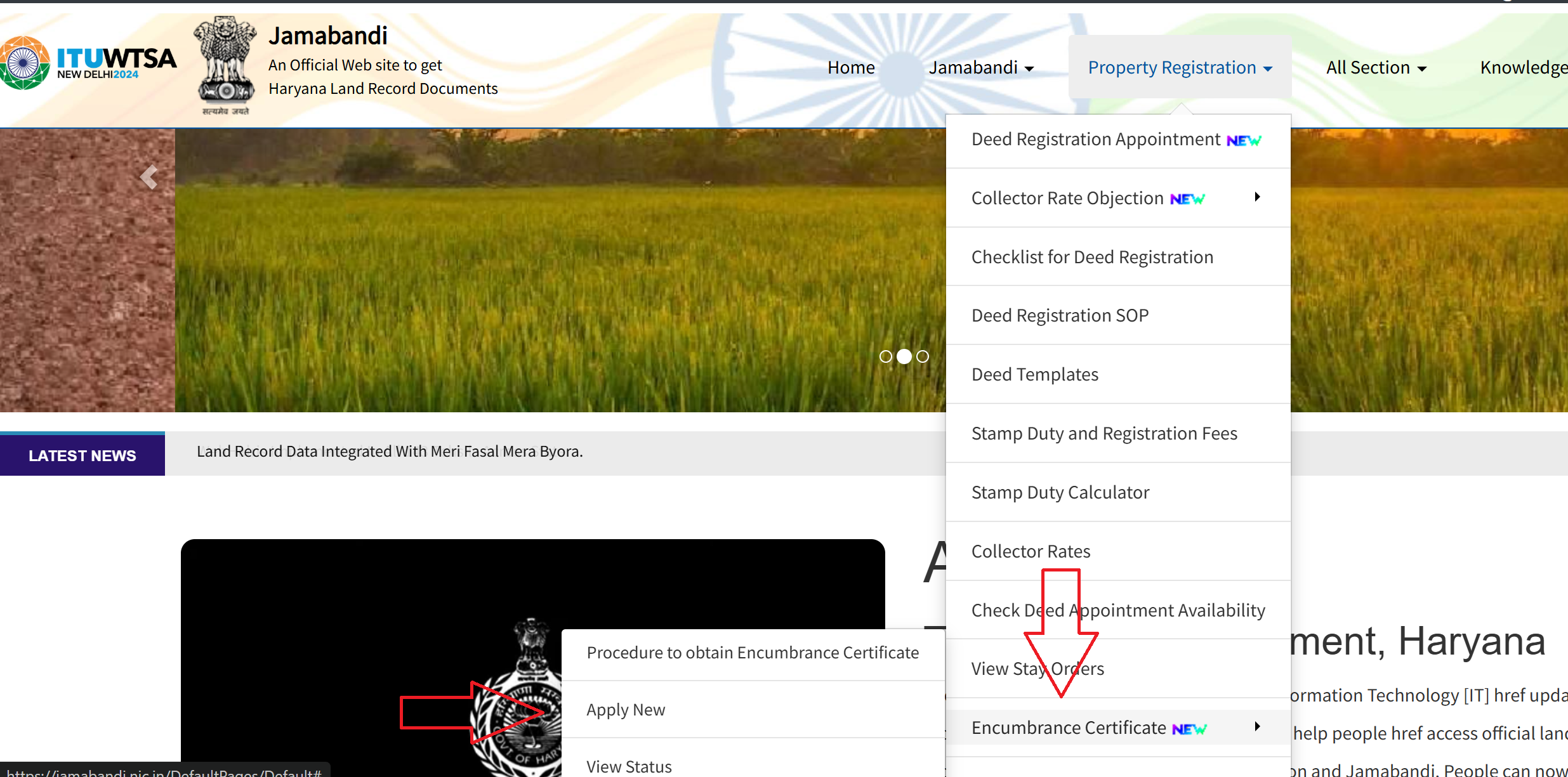 Jamabandi Haryana Official Portal