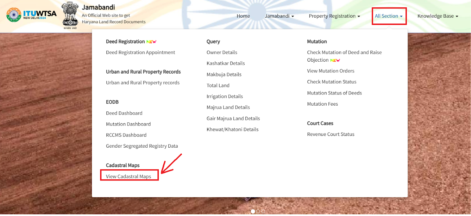 Viewing Cadastral Maps